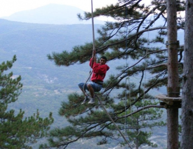 La liana de Tarzán en el recorrido 